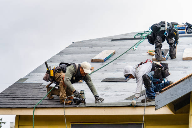 Professional Flat Roof Repair technician working in West Fargo, ND